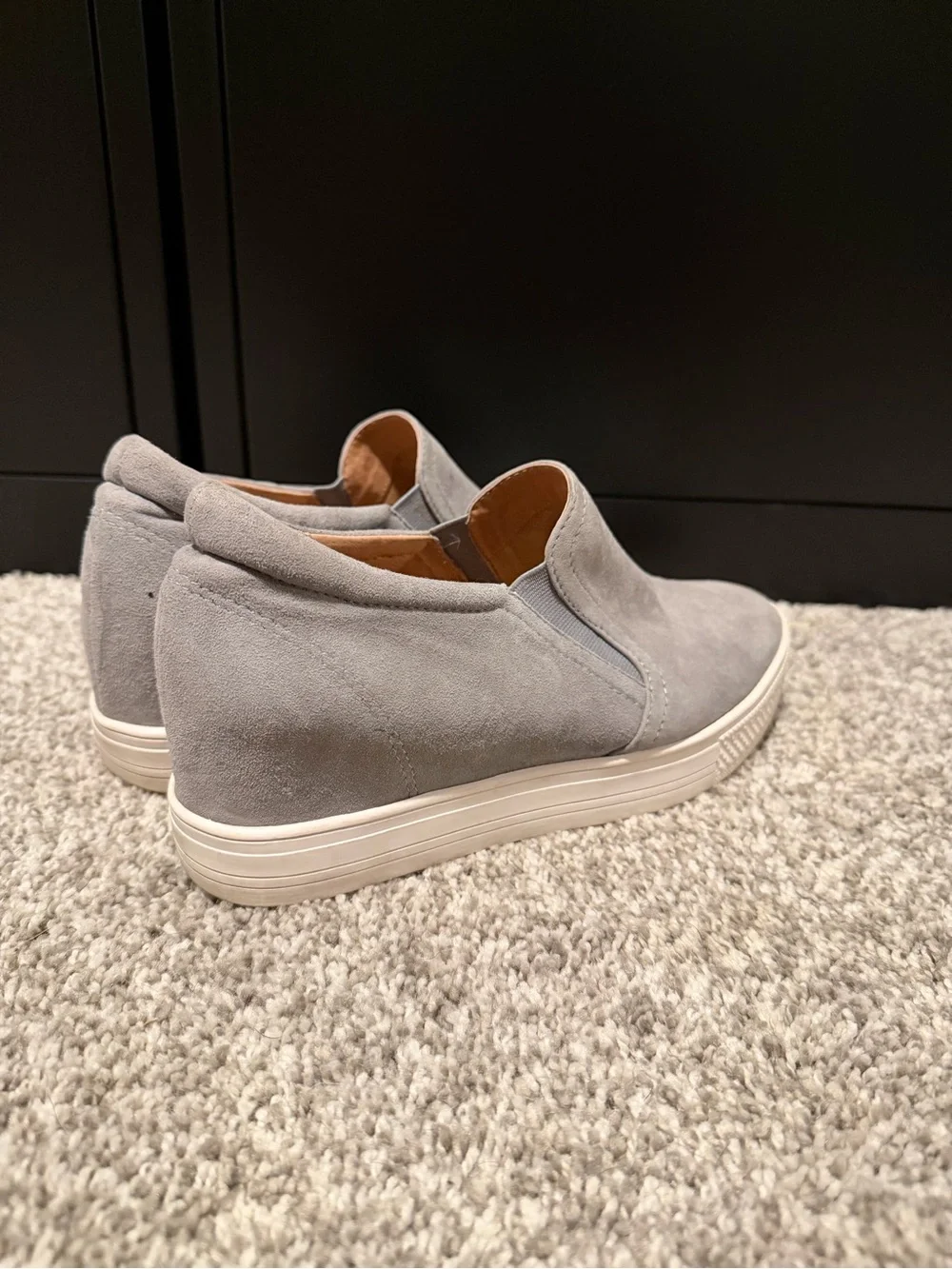 Caslon Slip-On Wedge Sneakers in Light Gray